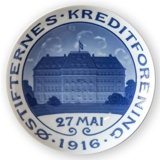 1916 Gedenkteller, Østifternes Kreditforening 27. Mai, Bing & Gröndahl