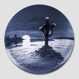 Memorial plate, Pro Patria (For the Fatherland), Bing & Grondahl
