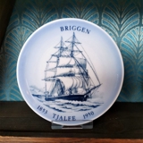 Briggen Tjalfe, 1853-1950, Bing & Grøndahl mini platte / plakette