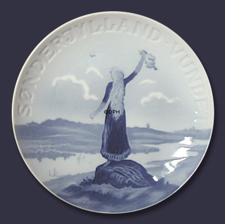 Mindeplatte, Sønderjylland vundet 20 cm., Bing & Grøndahl