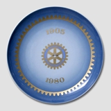 1905-1980 Memorial plate, Rotary International 75 år, Bing & Grondahl