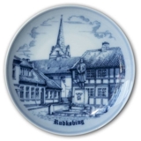 Plate Rudkøbing, drawing in blue, Bing & Grondahl