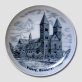 Plate "Viborg Cathedral", drawing in blue