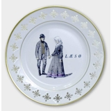 Plate with danish Folk Dancers Læsoe, Bing & Grondahl