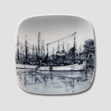 Plate with Fishing boats, Bing & Grondahl