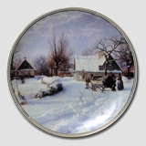Plate in the series "Winter" in Nordic Art