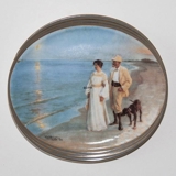 P.S. Kroyer oval plate, The Artist and his Wife, Bing & Grondahl