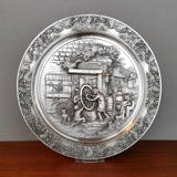 Riskin plate no 2 in the series "Pewter Crafts", Wheelwright
