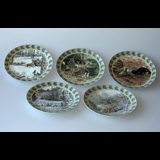 Harald Wiberg set of five Annual Plates with Motifs from the Swedish Nature