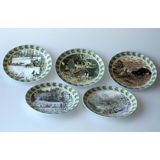 Harald Wiberg sæt af fem årsplatter med motiver fra den svenske natur