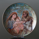 Knowles plate, Edna Hibel, Christmas plate 1987