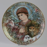 Knowles plate, Edna Hibel, Christmas plate 1989