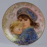 Knowles plate, Edna Hibel, Mother's Day 1987
