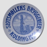 Brewery plate, Slotsmoellens Breweries in Kolding