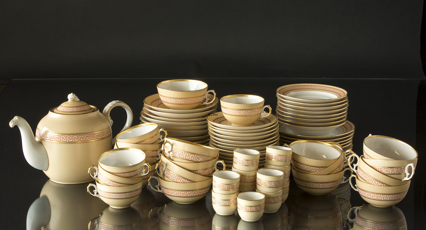 Bing & Grøndahl testel med græsk meander mønster