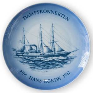 Skibsplatte, Dampskonnerten Hans Egede 1977, Bing & Grøndahl | År 1977 | Nr. BS1977 | Alt. BNR4874-619 | DPH Trading