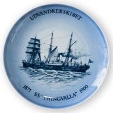 Ship plate, The Emigrationvessel SS Thingvalla 1978, Bing & Grondahl
