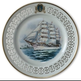The Training Ship Denmark. Windjammer plate no.1, Bing & Grondahl