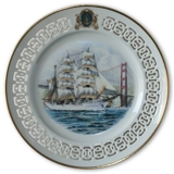 The Eagle - American Training Ship. Windjammer plate, number 2. Bing & Grondahl