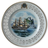 The Italian training ship Amerigo Vespucci. Windjammer plate no. 5 , Bing & grondahl