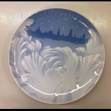 Bing & Groendahl Christmas plate 1895, Behind the Frozen Window 1895, With DEFECT Repaired