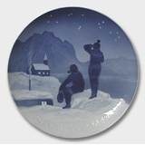 Eskimos at a Church
 in Greenland 1928, Bing & Grondahl Christmas plate
