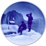 Eskimos at a Church
 in Greenland 1928, Bing & Grondahl Christmas plate