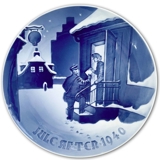 Delivering Christmas Letters 1940, Bing & Grondahl Christmas plate