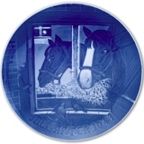 Horses 
enjoying Christmas Meal 1941, Bing & Grondahl Christmas plate