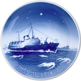 Jens Bang Passenger boat Copenhagen - Aalborg 1951, Bing & Grondahl Christmas plate