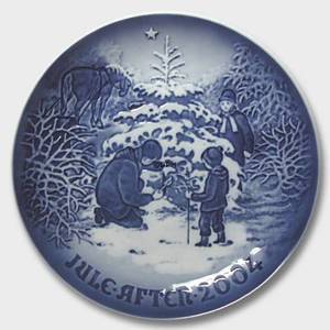 Juletræet 
fældes 2004, Bing & Grøndahl Juleplatte | År 2004 | Nr. BX2004 | Alt. 1902204 | DPH Trading