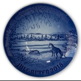 Winter landscape 2018, Bing & Grondahl Christmas plate