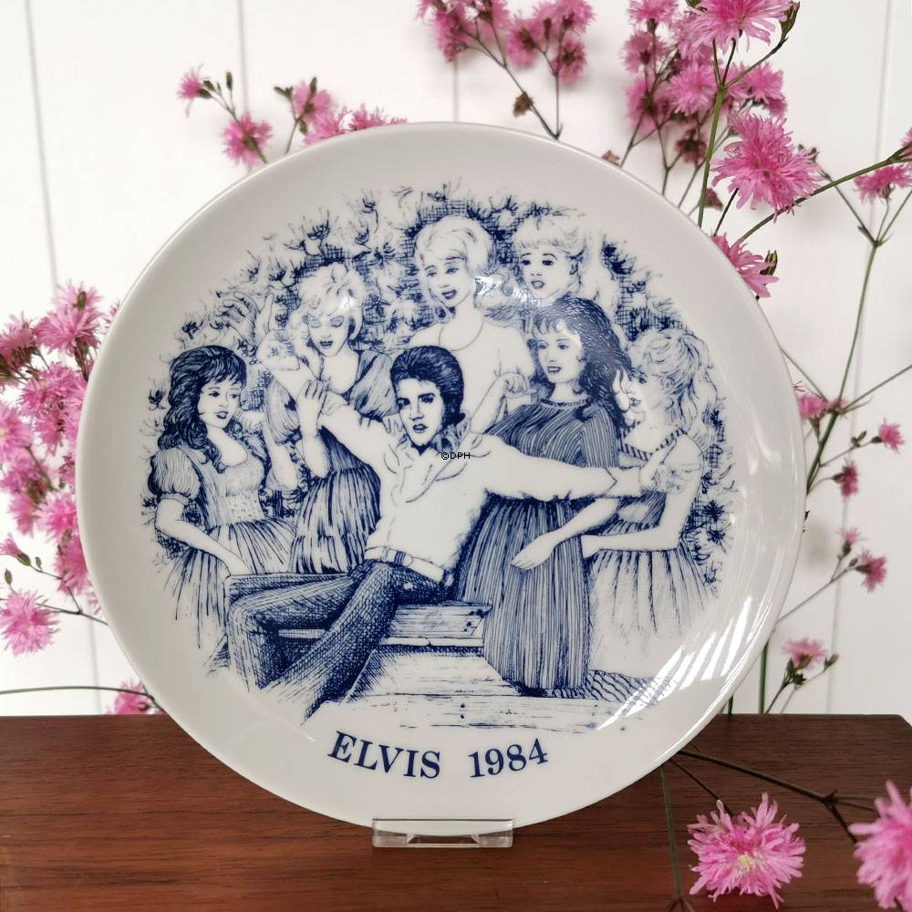 1984 Elvis platte, Corell Porcelæn Denmark