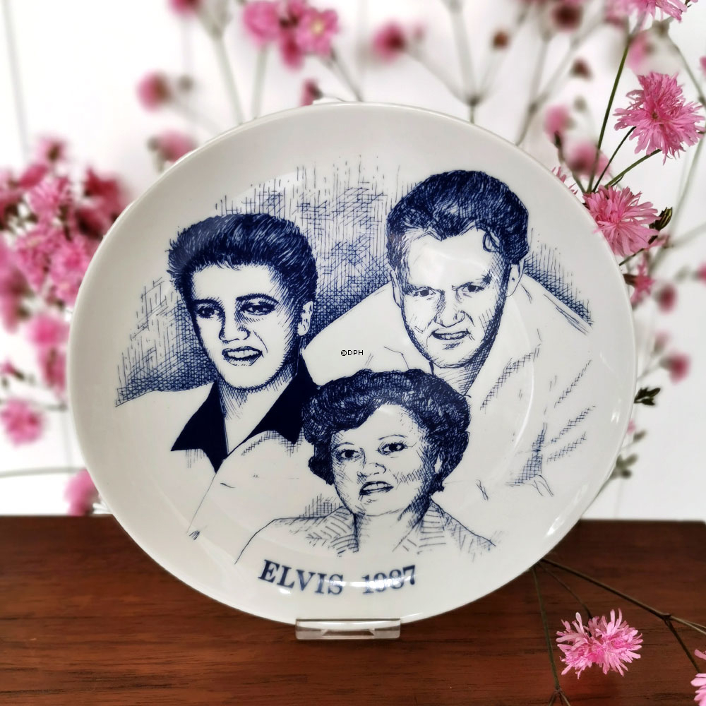 1987 Elvis platte, Corell Porcelæn Denmark
