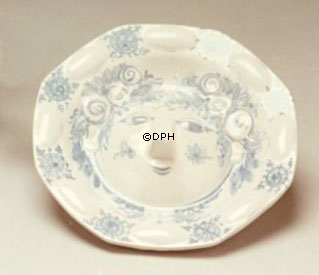 Wiinblad Masketallerken, hånddekoreret, blå/hvid eller multi colour