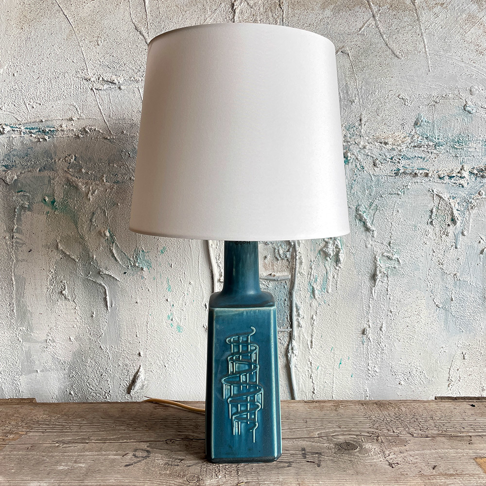 Rund cylinderformet lampeskærm 22 cm i højden, hvid chintz stof