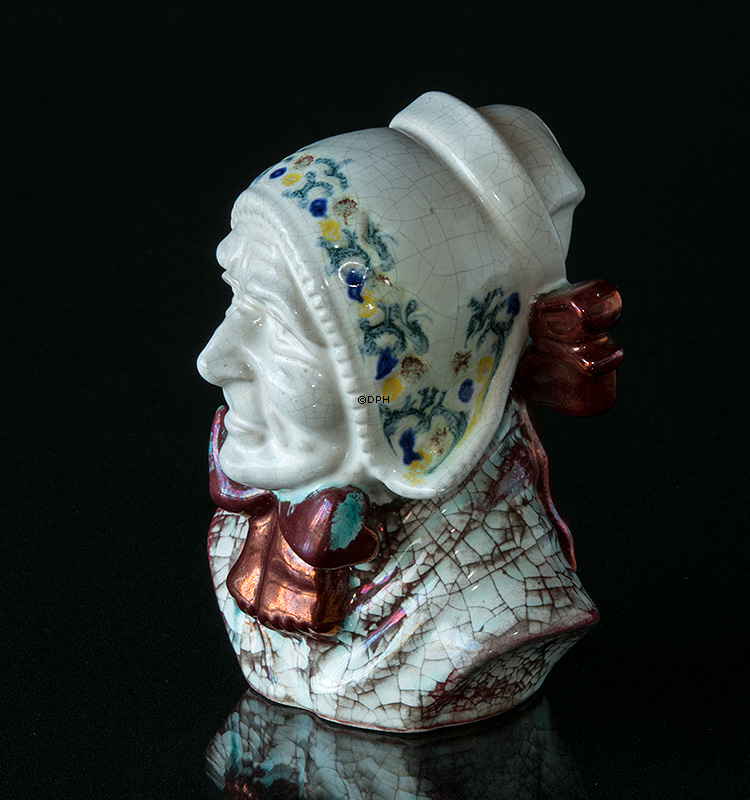 Buste af fiskerkone keramik, Michael Andersen & Søn