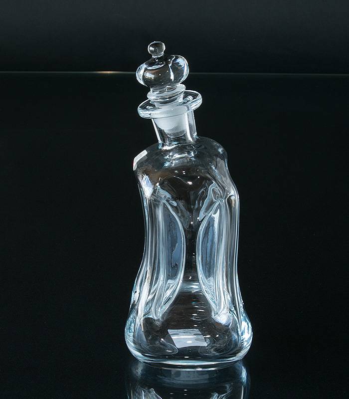 Holmegaard Glas Skæv Klukflaske med låg