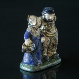 Figur von Fischer und Frau, Keramik, Michael Andersen & Sohn