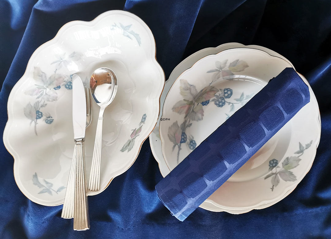 Altrohlau porcelænsstel med brombærdekoration