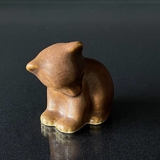Bjørn, Keramik figur af Knud Basse 9 cm