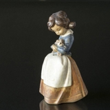 Lladro Figur Mädchen mit Kaninchen, 20 cm