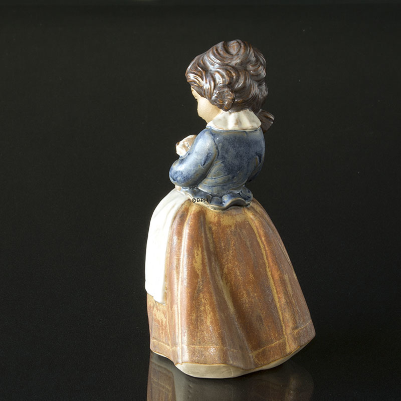 Lladro figur, ømhed, Pige med kanin, 20 cm