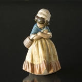Lladro figur, Pige med kurv, 20 cm