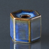 Blue Soholm Heaxgonal Candleholder No. 3349 6cm