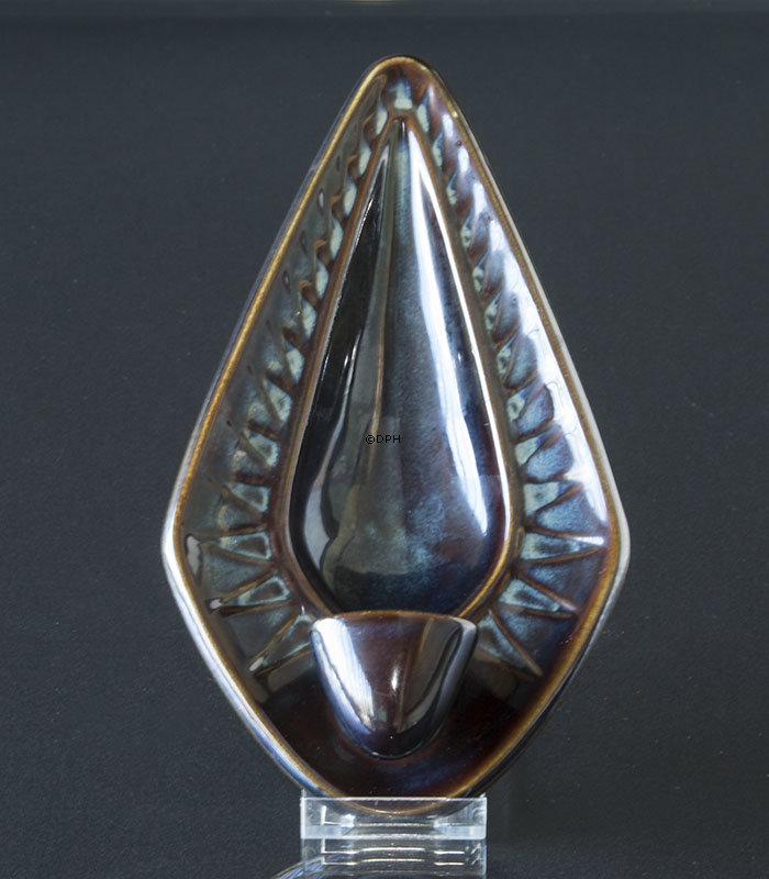 Blå Søholm væglysestage nr, 3351