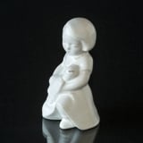 Söholm Weiße Figur Mädchen mit Puppe