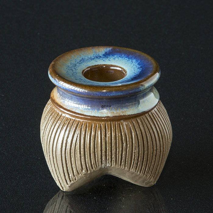 Blå Michael Andersen lysestage nr, 6073, 7cm