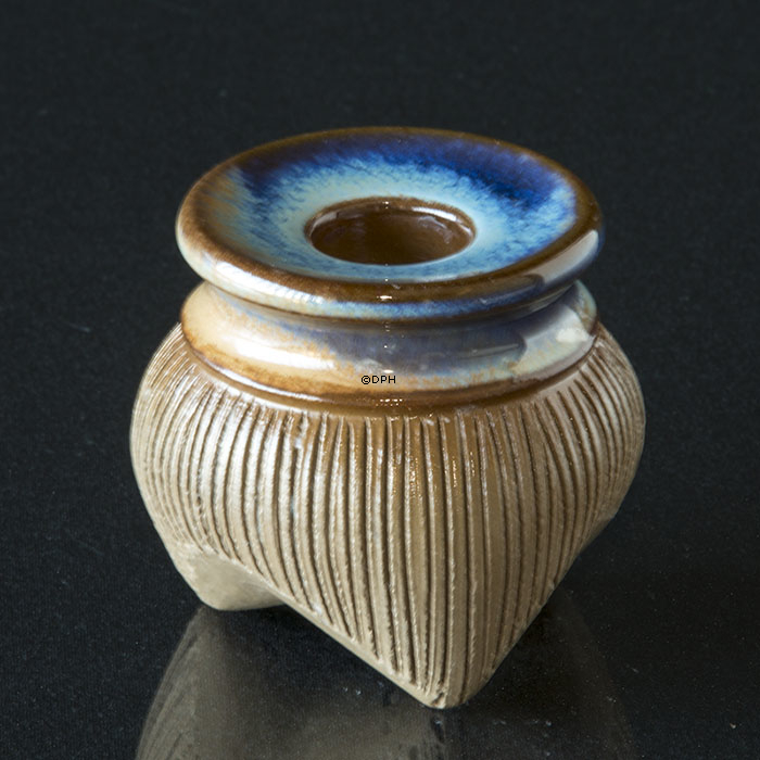 Blå Michael Andersen lysestage nr, 6073, 7cm