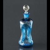 Holmegaard Blue Glug-bottle with Lid, glass